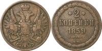 2 Kopeken 1859, Russland Alexander II. 1855-1881 Fast sehr schön