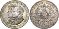 Sachsen Friedrich August III. 1904-1918 5 Mark 1909 Stempelglanz