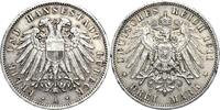 Lübeck 3 Mark 1911 Randfehler, sehr schön+ 160,00 EUR  zzgl. 9,90 EUR Versand
