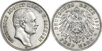 Sachsen 5 Mark Friedrich August III. 1904-1918 -