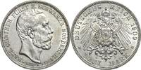 Schwarzburg-Sondershausen 3 Mark 1909 Karl G&uuml;nther 1880-1909 Kl. Randfeh... 190,00 EUR  zzgl. 9,90 EUR Versand