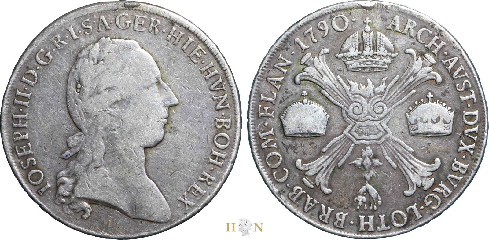 Oostenrijkse Nederlanden Kronenthaler Joseph II (1780-1790 N.Chr ...