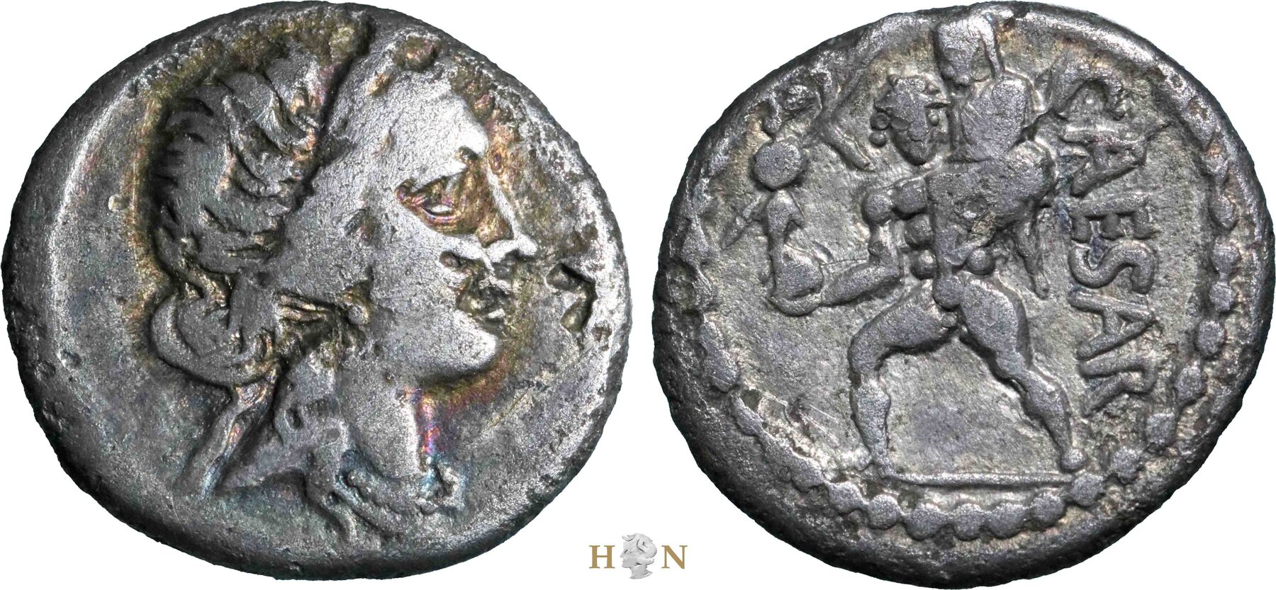 Roman Republic Denarius 48-46 BC Julius Caesar, As Dictator (49-44 BC ...