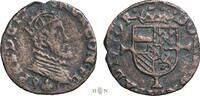 België maille Graafschap Vlaanderen, Philips II (1555-1598), Burgge, zeldzaam, -
