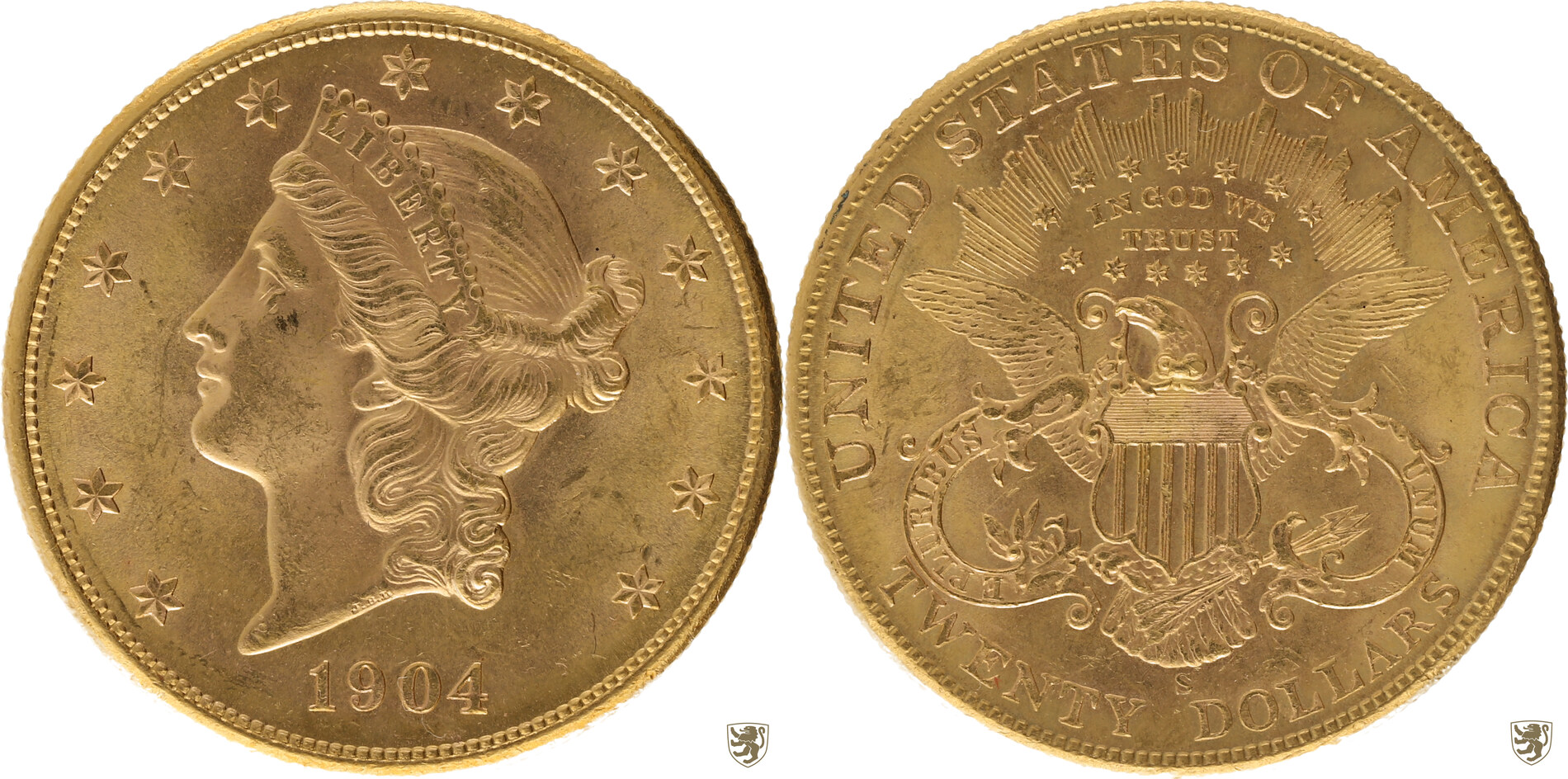 USA 20 Dollars 1904 S Liberty Head Double Eagle stempelglanz | MA-Shops