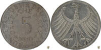 Bundesrepublik Deutschland Silberadler, Randinschrift  EIIIIGKEIT  verstümmelt 5 DM 1970 G vorzüglich