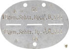 Drittes Jahr Erkennungsmarke 10. gem. Schutz. Kp. J.R. 355 -