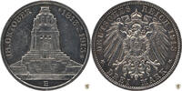 Sachsen 3 Mark 1913 E Friedrich August III. - Völkerschlachtdenkmal vorz... 50,00 EUR kostenloser Versand