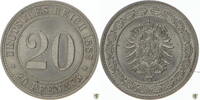 Deutsches Reich 20 Pfennig 1887 A kleiner Reichsadler stempelglanz 75,00 EUR kostenloser Versand