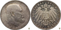 Württemberg 25 jähriges Regierungsjubiläum, König Wilhelm II. 3 Mark 1916 F prägerfrischer stempelglanz  /  PP