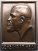 Personenmedaillen Einseitige Bronzegussplakette Heck, Ludwig *1860 Darmstadt, +1951 München, deutscher Zoologe, Direktor des zoologischen Gartens in Köln und des Berliner Zoos. -