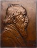 Kunstmedaillen Einseitige Bronzegussplakette (Federn-) Staudinger, Luise -