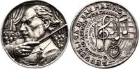 Musiker Große Silbergussmedaille 1 Toscanini, Arturo *1867 Parma, +1957 New York (Riverdale), berühmter italienischer Dirigent, wirkte an der Mailänder Scala und a -