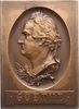 Personenmedaillen Einseitige Bronzeplakette Goethe, Johann Wolfgang von *1749 Frankfurt, +1832. -