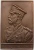 Brandenburg-Preußen Einseitige Bronzeplakette Wilhelm II. 1888-1918.