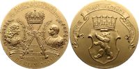 Brandenburg-Preußen Vergoldete Bronzemedaille Wilhelm II. 1888-1918.