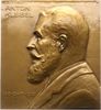 Personenmedaillen Einseitige Bronzeplakette Kleibel, Anton *1852 Zelau (Zälau Rumänien), +1928 Wien, Direktor der Handelsakademie und Direktor der Handelsschule des Wiener -