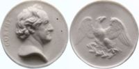 Personenmedaillen Porzellanmedaille Goethe, Johann Wolfgang von *1749 Frankfurt, +1832. -