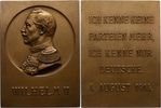 Brandenburg-Preußen Bronzeplakette Wilhelm II. 1888-1918.