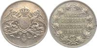 Baden-Durlach Versilberte Bronzemedaille Friedrich II. 1907-1918. Winz. Randfehler, vorzüglich