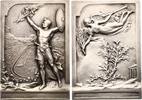 Olympiade Versilberte Bronzeplakette Zwischenspiele Athen 1906 -