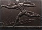 Kunstmedaillen Einseitige Bronzeplakette Fagerberg, Carl -
