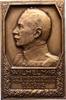 Brandenburg-Preußen Einseitige Bronzeplakette Wilhelm II. 1888-1918. -