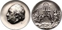 Personenmedaillen Versilberte Bronzegussmedaille Goethe, Johann Wolfgang von *1749 Frankfurt, +1832. -