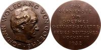 Personenmedaillen Bronzegussmedaille Goethe, Johann Wolfgang von *1749 Frankfurt, +1832. -