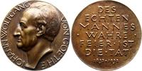 Personenmedaillen Bronzegussmedaille Goethe, Johann Wolfgang von *1749 Frankfurt, +1832. -