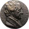 Personenmedaillen Einseitige Bronzegussmedaille Goethe, Johann Wolfgang von *1749 Frankfurt, +1832. -