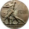Musiker Einseitige Bronzegussmedaille Strauss, Johann (Vater) *1804 Wien, +1849 Wien, berühmter Tanzkomponist. -