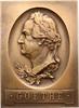 Personenmedaillen Einseitige Bronzeplakette Goethe, Johann Wolfgang von *1749 Frankfurt, +1832. -