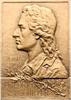 Personenmedaillen Einseitige Bronzeplakette Schiller, Friedrich von *1759 Marbach / Württemberg, +1805 Weimar, deutscher Dichter. -