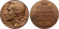 Personenmedaillen Bronzemedaille Schiller, Friedrich von *1759 Marbach / Württemberg, +1805 Weimar, deutscher Dichter. -