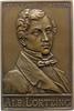 Musiker Einseitige Bronzeplakette Lortzing, Albert Gustav *1801 Berlin, +1851 Berlin, Komponist der Frühromantik, Hauptvertreter des deutschen Singspiels. -