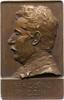Musiker Einseitige Bronzeplakette Puccini, Giacomo *1858 Lucca, +1924 Brüssel, italienischer Opernkomponist. -