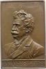 Musiker Einseitige Bronzeplakette Strauss, Johann (Sohn) *1825 Wien, +1899 Wien, berühmter Walzer- und Opernkomponist, genannt der Walzerkönig, k.u.k. Hofballmu -