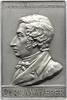 Musiker Einseitige versilberte Bronzeplakette Weber, Carl Maria von *1786 Eutin, +1826 London. -