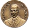 Personenmedaillen Einseitige Bronzegussmedaille Jenö, Dr. Házi *1892 Sopron, +1986, Historiker, Archivar des Stadtarchivs Sopron. -