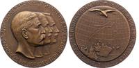 Personenmedaillen Bronzemedaille Andrée, Salomon *1854 Gränna, +1897 Spitzbergen, schwed. Polarforscher, stieg 1897 in Spitzbergen mit einem Fesselballon auf, um -