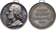 Personenmedaillen Tragbare Medaille aus einer Zinn-Blei-Legierung Schiller, Friedrich von *1759 Marbach / Württemberg, +1805 Weimar, deutscher Dichter. -