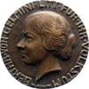 Personenmedaillen Einseitige Bronzegussmedaille Gelmini (Edle) von Kreutzhof, Berta *1907, südtiroler Adelsgeschlecht. -