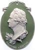 Personenmedaillen Porzellanmedaille Goethe, Johann Wolfgang von *1749 Frankfurt, +1832. -