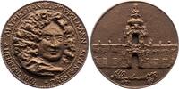 Personenmedaillen Bronzegussmedaille Pöppelmann, Matthäus Daniel *1662 Herford, +1736 Dresden, Deutscher Baumeister des Barocks und Rokokos, stand in den Diensten vo -