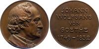 Personenmedaillen Bronzegussmedaille Goethe, Johann Wolfgang von *1749 Frankfurt, +1832. -