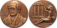 Personenmedaillen Bronzemedaille Goethe, Johann Wolfgang von *1749 Frankfurt, +1832. -