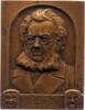 Personenmedaillen Einseitige Bronzeplakette Ibsen, Henrik *1828 Skien, +1906 Oslo, norwegischer Dichter und Dramatiker. -