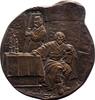 Personenmedaillen Bronzegussmedaille Munkácsy, Mihály von, eigentlich: Michael Lieb *1844 Mukatschewe / Ukraine, 1900 Endenich, Bonn, ungarischer Maler. -