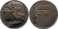 Musiker Bronzegussmedaille Tartini, Giuseppe *1692 Pirano (Istrien), +1770 Padua, Geiger und Komponist. -